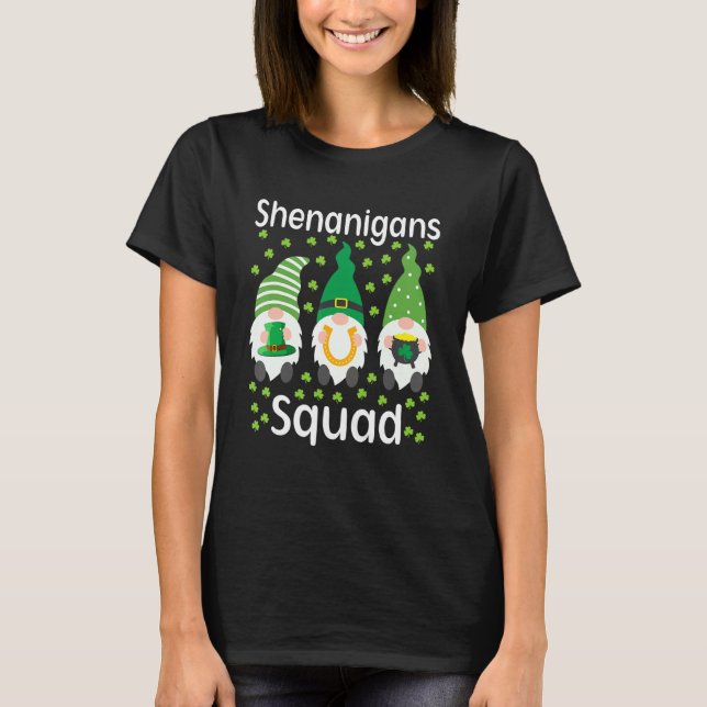 Shenanigans Squad St Patricks Day Gnomes Green Pro T-Shirt (Vorderseite)
