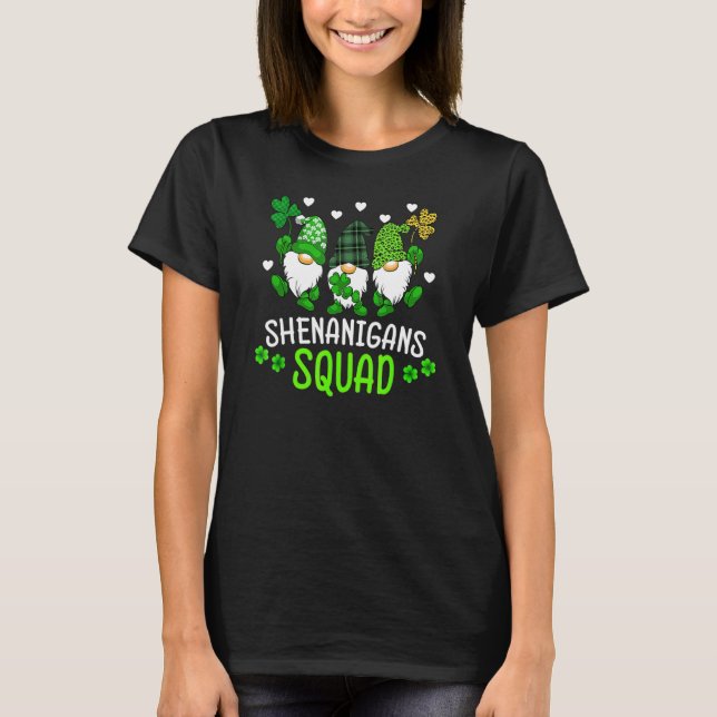 Shenanigans Squad St Patricks Day Gnomes Green Pro T-Shirt (Vorderseite)