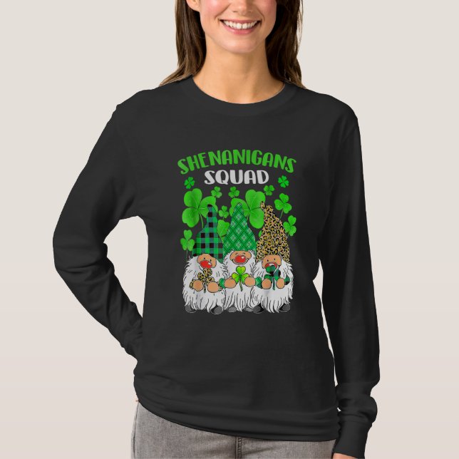 Shenanigans Squad St Patricks Day Gnomes Green Pro T-Shirt (Vorderseite)
