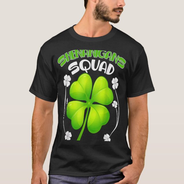 Shenanigans Squad St Patricks Day Group Drinken T-Shirt (Vorderseite)