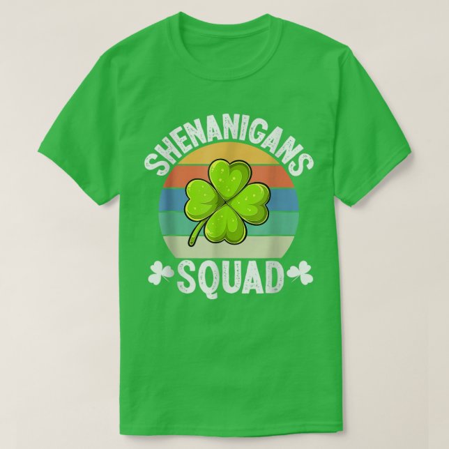 Shenanigans Squad St Patrick's Day Group Kleeblatt T-Shirt (Design vorne)