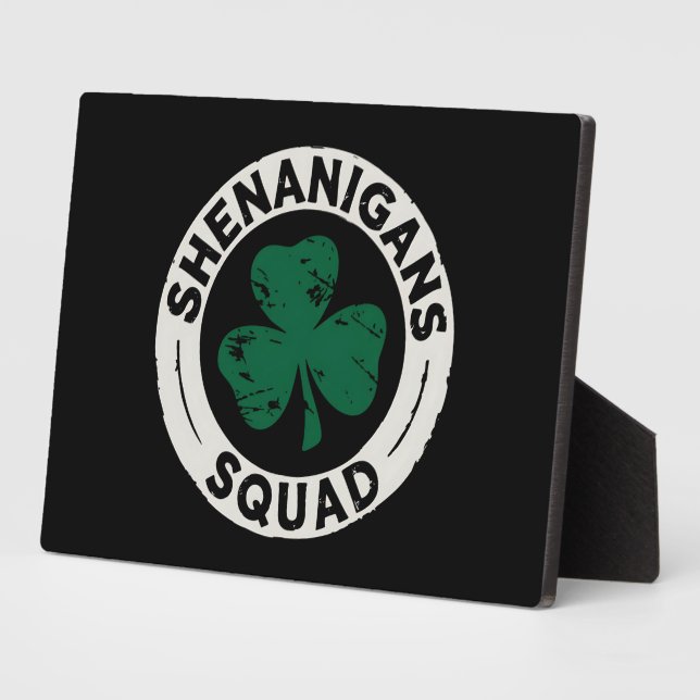 Shenanigans Squad St Patrick's Day Kleeblatt Fotoplatte (Seite)