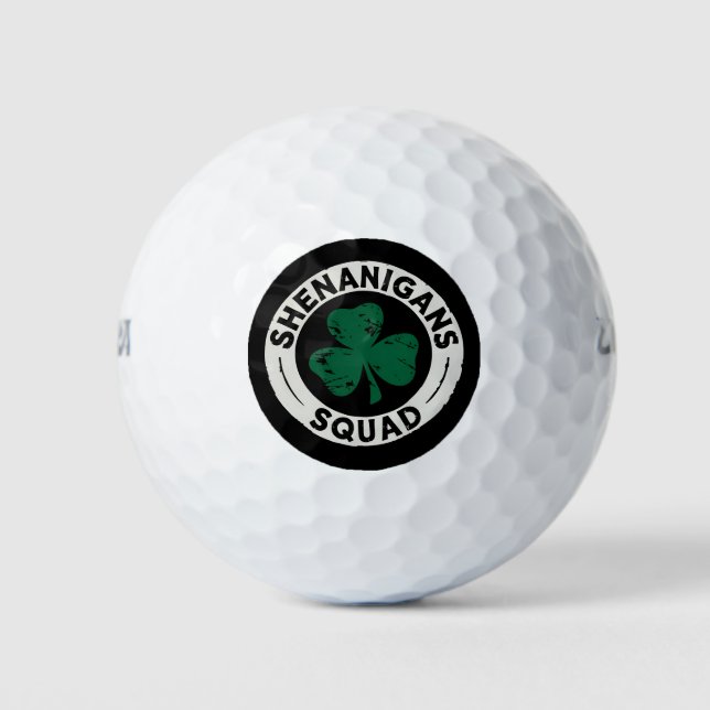 Shenanigans Squad St Patrick's Day Kleeblatt Golfball (Vorderseite)