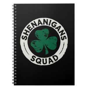 Shenanigans Squad St Patrick's Day Kleeblatt Notizblock