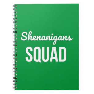 Shenanigans Squad St Patrick's Day Notizblock