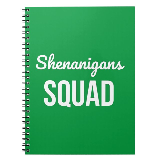 Shenanigans Squad St Patrick's Day Notizblock (Vorderseite)