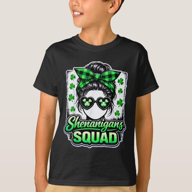 Shenanigans-Squad St. Patricks Day-Patchwork  T-Shirt (Vorderseite)