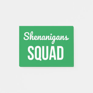 Shenanigans Squad St Patrick's Day Post-it Klebezettel