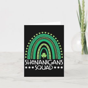 Shenanigans Squad St Patrick's Day Rainbow Shamroc Karte