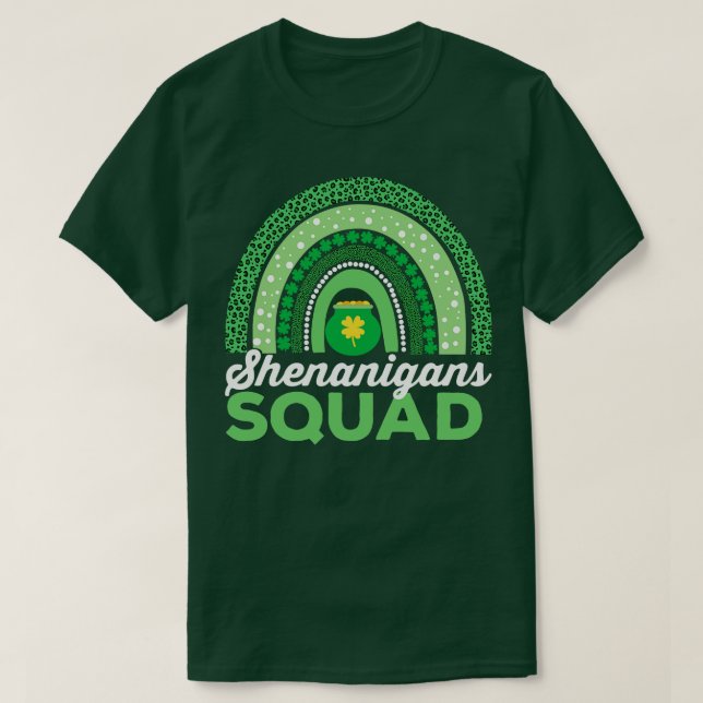 Shenanigans Squad St Patricks Day Rainbow Team T-Shirt (Design vorne)