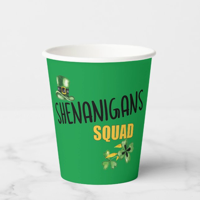 Shenanigans Squad, St. Patrick's Day Team Pappbecher (Vorderseite)