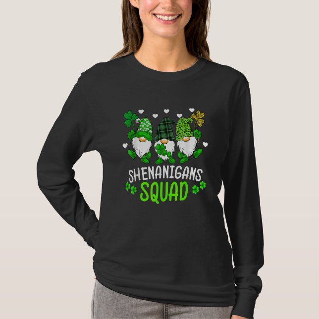 Shenanigans Squad St Patricks Day Three Gnomes Gre T-Shirt (Vorderseite)