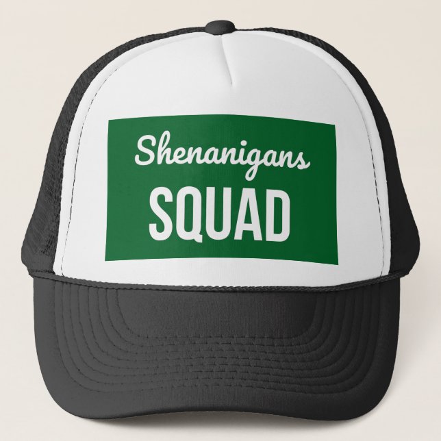 Shenanigans Squad St Patrick's Day Truckerkappe (Vorderseite)