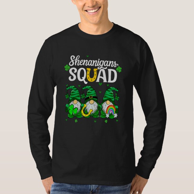 Shenanigans Squad Teachers St Patricks Day Gnomes T-Shirt (Vorderseite)