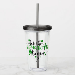 Shenanigans St Patricks Day Drinks Acryltrinkbecher