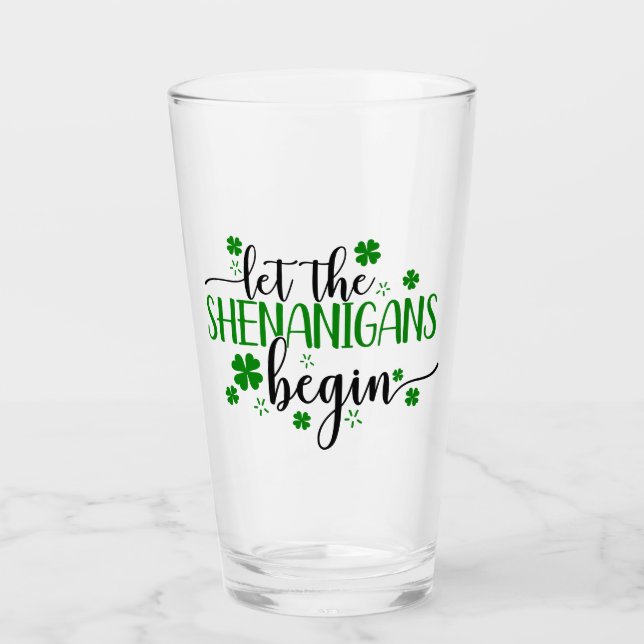 Shenanigans St Patricks Day Drinks Glas (Vorderseite)