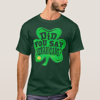 Shenanigans TShirt St. Patricks Day Party Geschenk