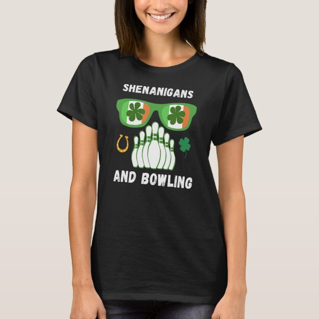 Shenanigans und Bowling St Patrick's Day Irish C T-Shirt (Vorderseite)