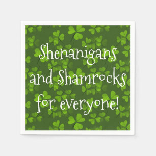 Shenanigans und Shamrocks Muster St. Patrick's Day Serviette