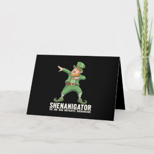 Shenanigator Dabbing Kobold St. Patrick's Tag Dankeskarte