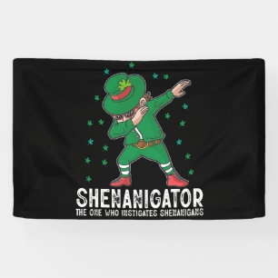 Shenanigator Dabbing St Patrick's Day Shenanigans Banner