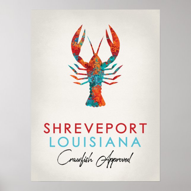 Shendeport Louisiana Crawfish Bright Poster (Vorne)
