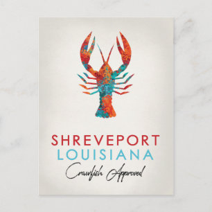 Shendeport Louisiana Crawfish Bright Postkarte