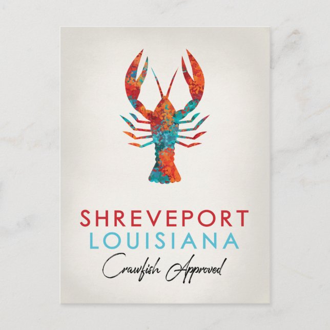 Shendeport Louisiana Crawfish Bright Postkarte (Vorderseite)
