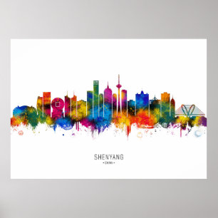 Shenyang China Skyline Poster