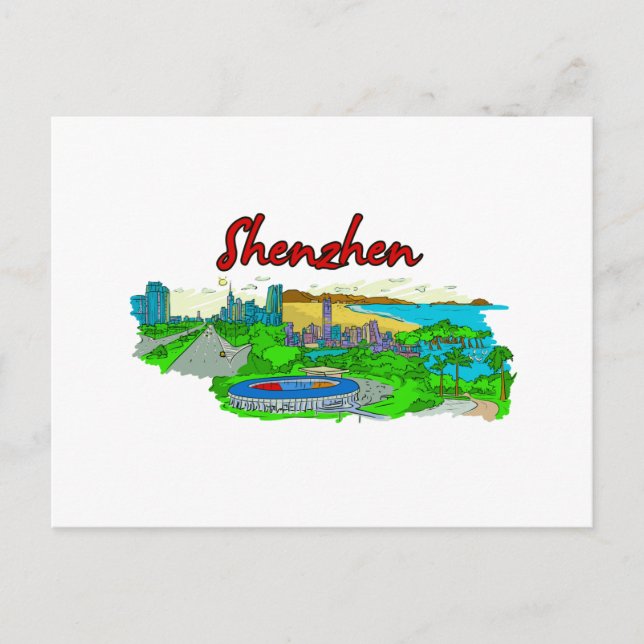 Shenzhen - China.png Postkarte (Vorderseite)