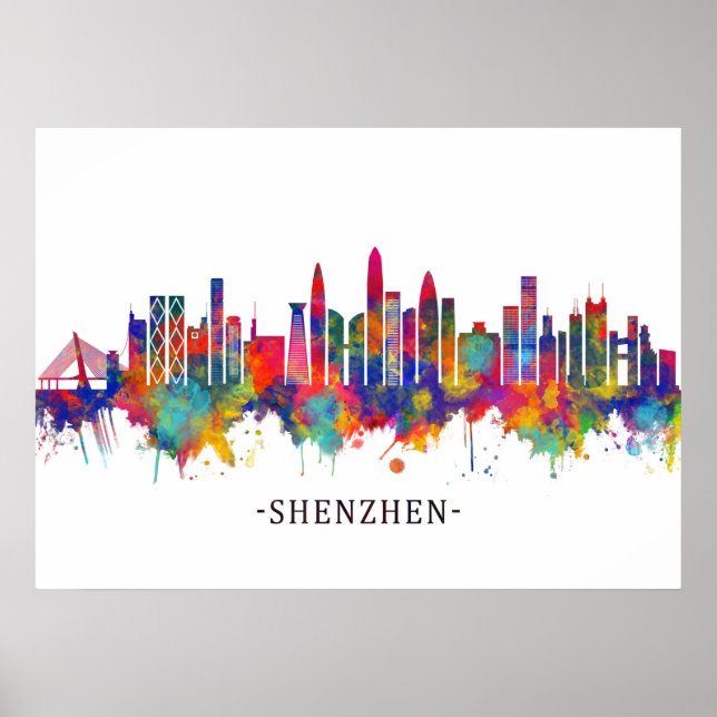 Shenzhen China Skyline Poster (Vorne)