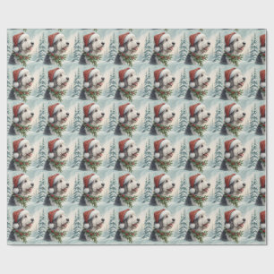 Shepadoodle-Weihnachtspapier Geschenkpapier