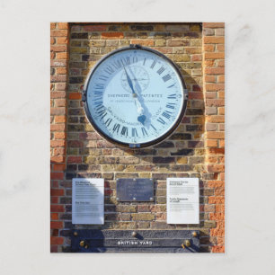 Shepherd 24h Gate Clock, Greenwich Postcard Postkarte