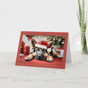 Shepherd Pup Christmas Card Karte