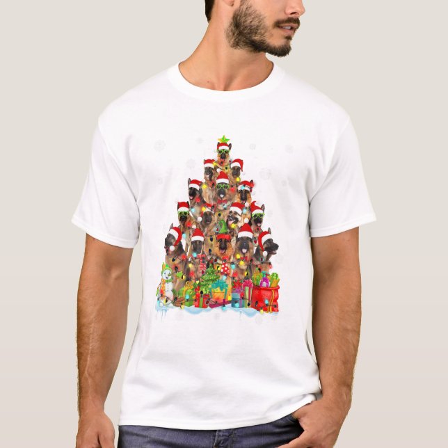 Shepherd Santa Christmas Tree T-Shirt (Vorderseite)