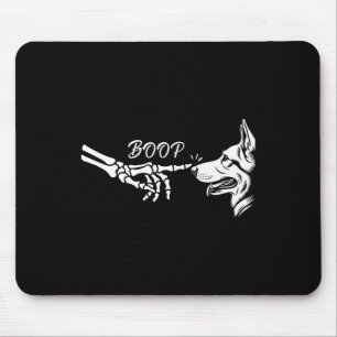 Shepherd Skeleton Hand Boop Halloween Pet Women Gi Mousepad