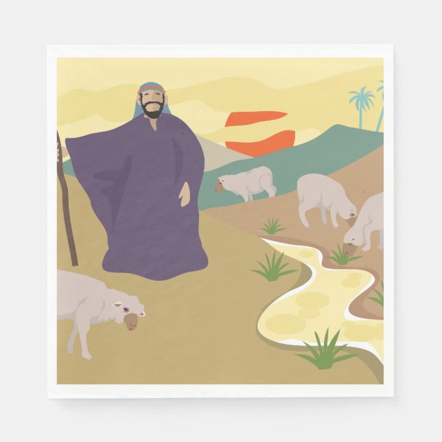 Shepherd und seine Flock Napkins Serviette (Vorderseite)