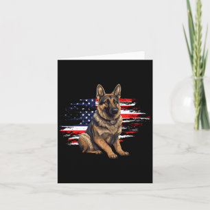Shepherd Usa Flag 4. Juli Hunde Vater Vatertag Karte