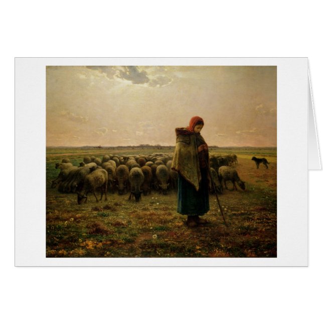 Shepherdess mit ihrer Menge, 1863 (Vorderseite (Horizontal))