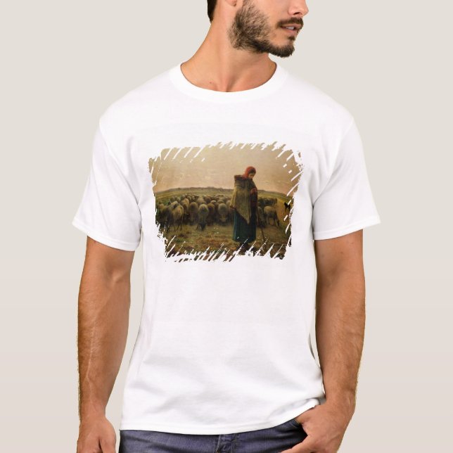 Shepherdess mit ihrer Menge, 1863 T-Shirt (Vorderseite)