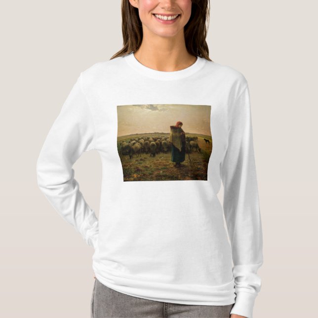 Shepherdess mit ihrer Menge, 1863 T-Shirt (Vorderseite)