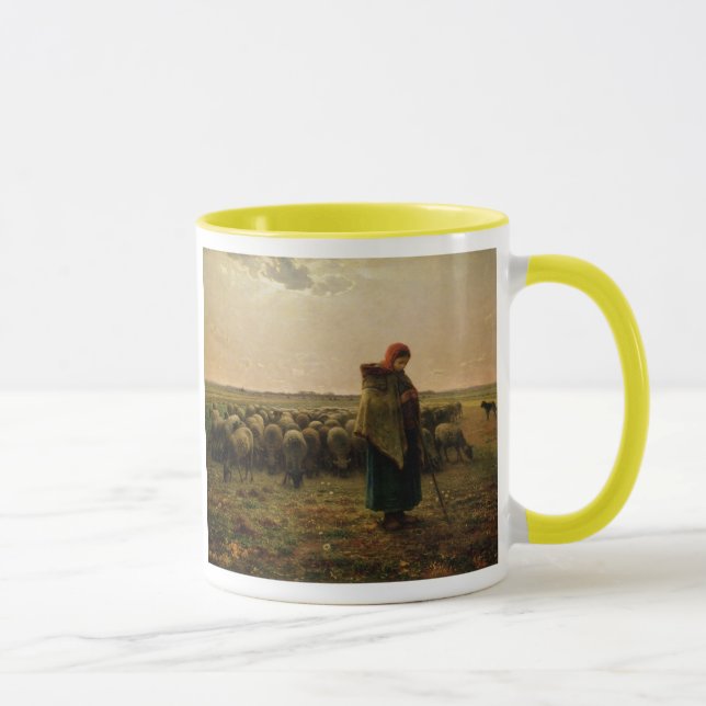 Shepherdess mit ihrer Menge, 1863 Tasse (Rechts)