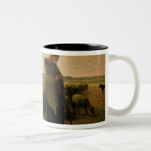 Shepherdess mit ihrer Menge, 1863 Zweifarbige Tasse