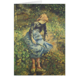 Shepherdess von Camille Pissarro, Vintage Kunst