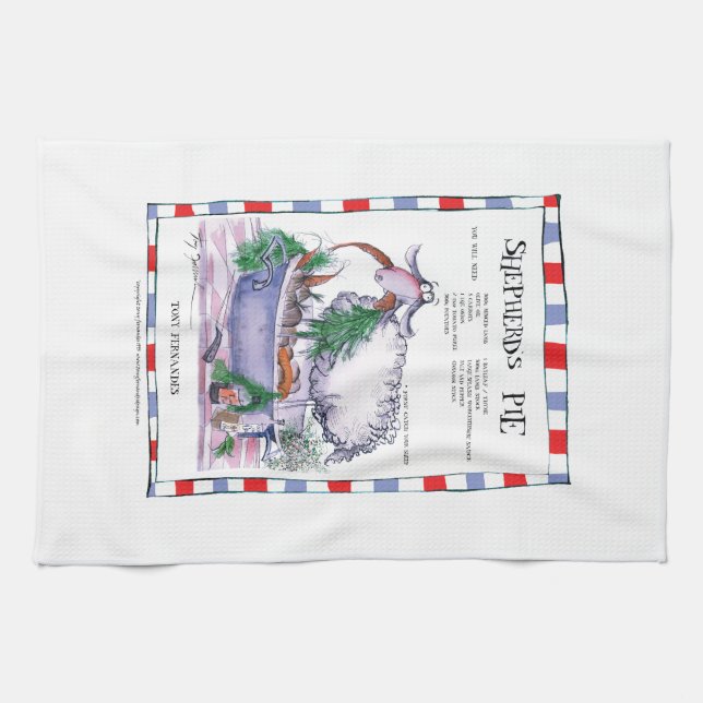 shepherds Tortenrezept, tony fernandes Geschirrtuch (Horizontal)