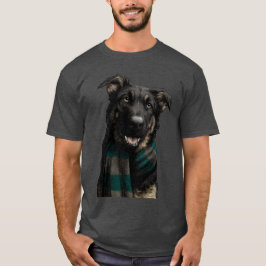 Sheprador mit Schal T-Shirt