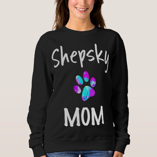 Shepsky Mama German Shepherd Husky Mix Dog Owner Sweatshirt (Vorderseite)