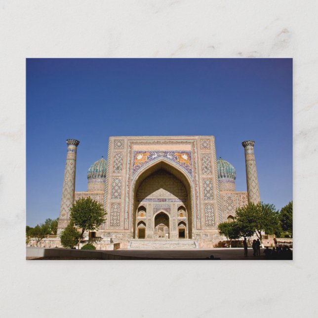 Sher-Dor Madrasah: Fassade Postkarte (Vorderseite)
