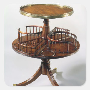 Sheraton zweistufiger dummer Kellner Quadratischer Aufkleber