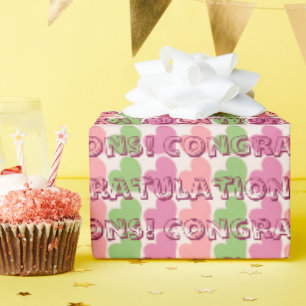 Sherbet-Eis-Herzen Gratulation Geschenkpapier